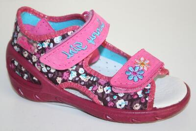 065P035 23 - SUNNY dívčí sandálky Befado, kytičky