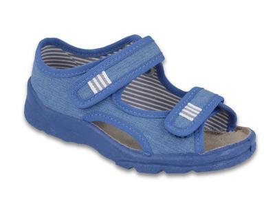 113X010 25 - chl.sandálek s patou, modrá