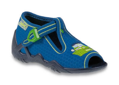 217P094 18 - chl.sandálek, modrá, zelený bagr