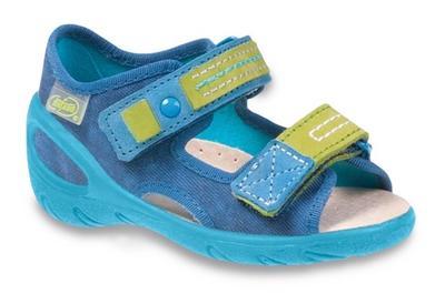 065P115 20 - SUNNY - chl.sandálky, modrá batika