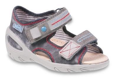 065X116 26 - SUNNY - sandálky Befado, šedá batika