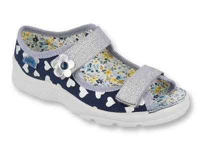 969X148 25 - dívčí sandálky Befado modro-stříbrné