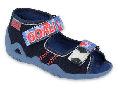 250P054 19 - chlapecké sandálky Befado modré,GOAL!