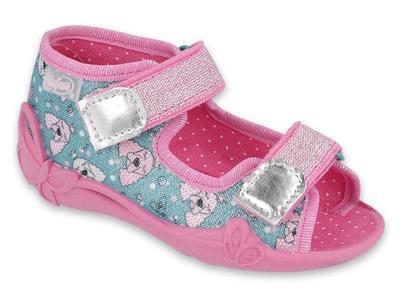 242P107 18 - dívčí sandálky Befado růžové, pejsci