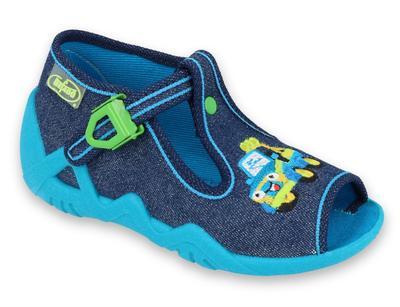 217P107 18 - chlapecké sandálky Befado modré, auto