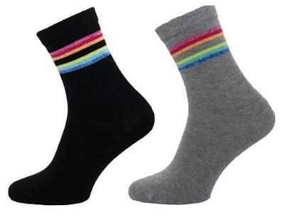 1229 - Dámské ponožky proužek, silnější, 36-40 