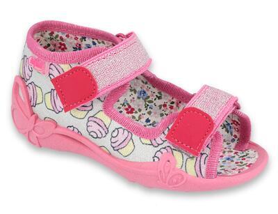 242P099 18 - dívčí sandálky Befado růžové cupcakes