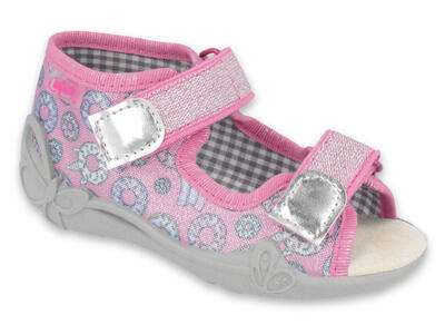 242P106 18 - dívčí sandálky Befado růžové, donuts