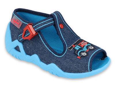 217P110 18 - chlapecké sandálky Befado modré, auto