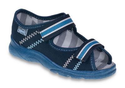 969X101 26 - chl.sandálek s patou,tm.modrá