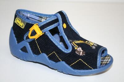 217P014 18 - chlapecké sandálky Befado modrá, bagr