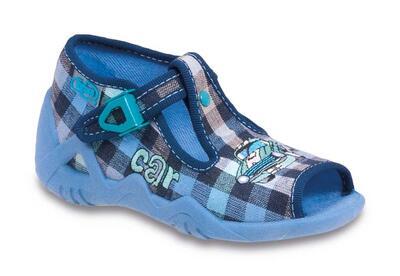 217P033 18 - chlapecké sandálky Befado modrá, auto