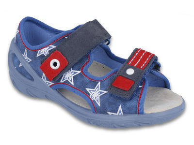 065X119 26 - SUNNY chl.sandálky, modrá,hvězdy
