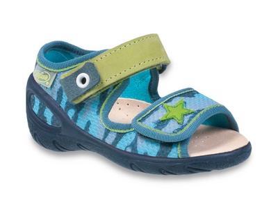 433P023 20 - SUNNY - sandálky befado,chl.modré,hvě