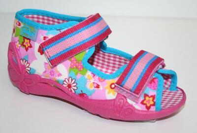 242P004 20 - dívčí sandálky Befado růžové, jahody