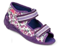 242P006 20 - dívčí sandálky Befado fialové kytičky