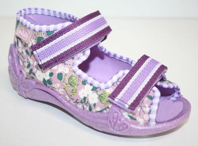 242P021 20 - dívčí sandálky Befado fial., kytičky