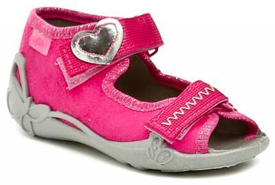 242P058 20 - dívčí sandálky Befado růžové, srdíčko