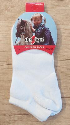 DESIGN SOCKS-dětské kotníčkové ponožky, BÍLÉ