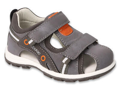 170P073 - chlapecké sandálky Befado Bow šedé - 1
