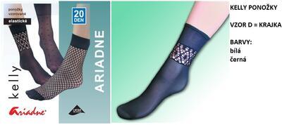 ARIANDE-KELLY ponožky, síť v lemu vzor D
