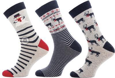 NOVIA-1046A Pánské vánoční ponožky, lycra, 42-46
