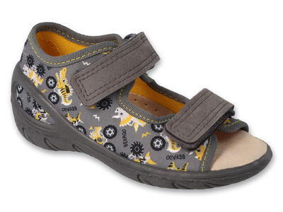 063X012 25 - SUNNY chlapecké sandálky Befado šedé - 1