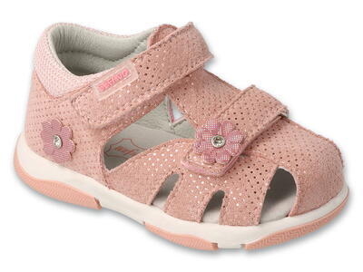 170P079 20 - dívčí sandálky Befado FLOWER růžové - 1