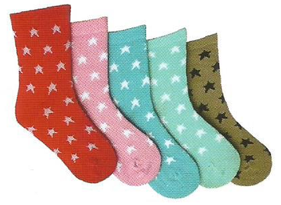V019 (50 N/A,B, N003) dět.ponožky, 10-11 HVĚZDIČKY - 2
