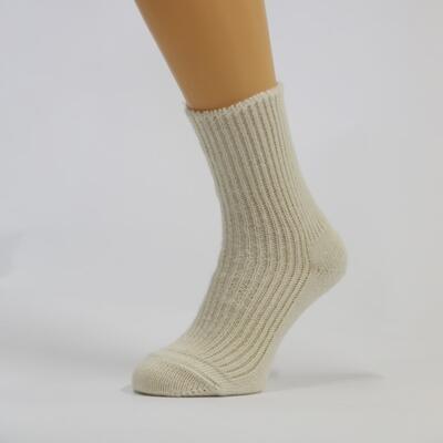 MILOŠ - bílé ponožky s vlnou, vel.23-24 - 2