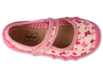 109P257 18 -dívčí růžové botičky Befado,kož.stélka - 2