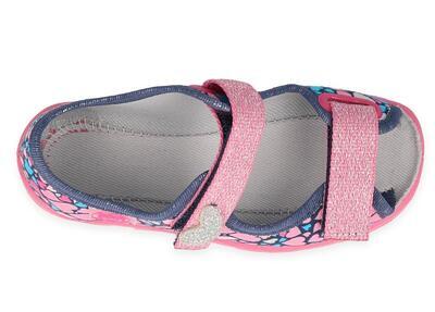969Y165 31 - dívčí sandálky Befado růžové, srdíčka - 2