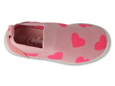 102X018 23  dívčí obuv Befado HONEY růžová srdíčka - 2