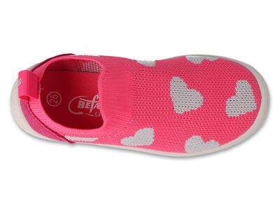 102X019 23  dívčí obuv Befado HONEY růžová srdíčka - 2