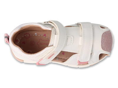 170P080 20 - dívčí sandálky Befado SHINE krémové - 2